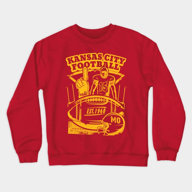 Kansas City Retro Vintage KC Football Missouri 2021 Gift Crewneck Sweatshirt by JJDezigns